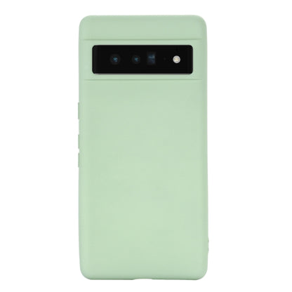 For Google Pixel 7 Pro Pure Color Liquid Silicone Shockproof Phone Case(Green) - Mobile Accessories by buy2fix | Online Shopping UK | buy2fix