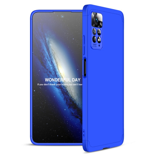 For Xiaomi Redmi Note 11 Pro 4G / 5G Global GKK Three Stage Splicing Full Coverage PC Case(Blue) - Redmi Note 11 Pro Case by GKK | Online Shopping UK | buy2fix