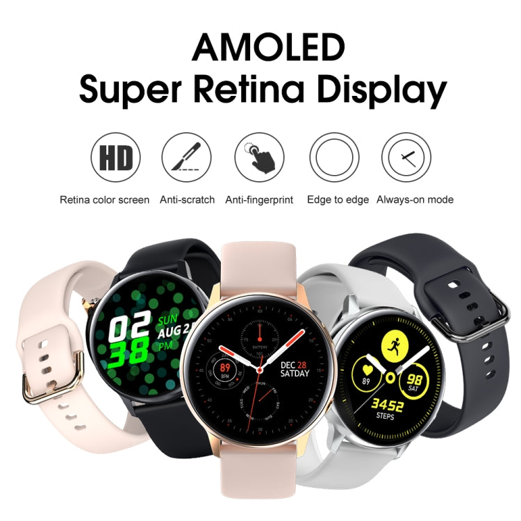 SG2 1.2 inch AMOLED Screen Smart Watch, IP68 Waterproof, Support Music Control / Bluetooth Photograph / Heart Rate Monitor / Blood Pressure Monitoring(Silver) - Smart Wear by buy2fix | Online Shopping UK | buy2fix