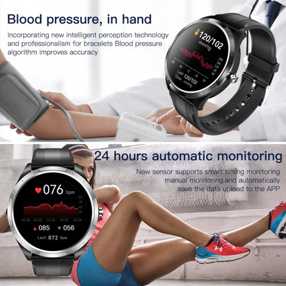 X3 1.3 inch TFT Color Screen Chest Belt Smart Watch, Support ECG/Heart Rate Monitoring, Style:Blue Silicone Watch Band(Black) - Smart Wear by buy2fix | Online Shopping UK | buy2fix