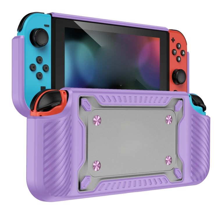 Game Handle Gamepad TPU+PC Protective Case for Switch OLED(Lilac) - Cases by buy2fix | Online Shopping UK | buy2fix