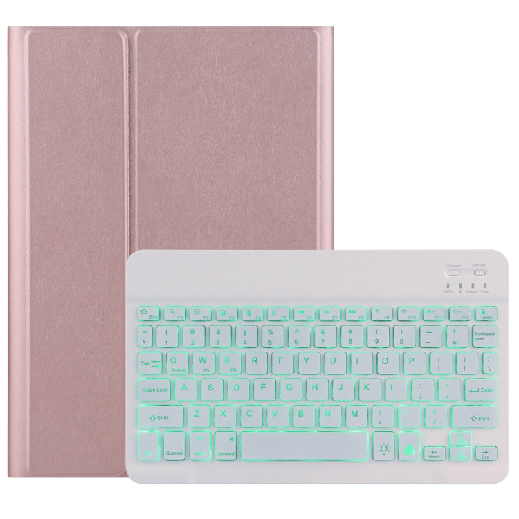 For Lenovo Tab M10 HD Gen 2 Backlight Bluetooth Keyboard Leather Tablet Case(Rose Gold) - Lenovo Keyboard by buy2fix | Online Shopping UK | buy2fix