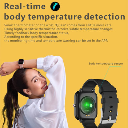 Q9 Pro 1.7 inch TFT HD Screen Smart Watch, Support Body Temperature Monitoring/Heart Rate Monitoring(Black) - Smart Wear by buy2fix | Online Shopping UK | buy2fix