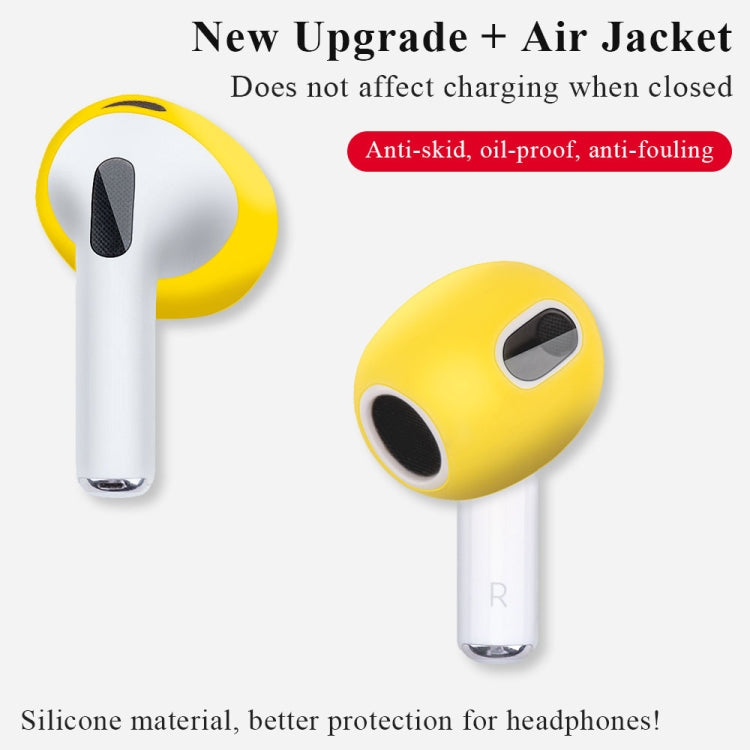 Ear Cap Silicone Protective Case for AirPods 3(Yellow) - Apple Accessories by buy2fix | Online Shopping UK | buy2fix