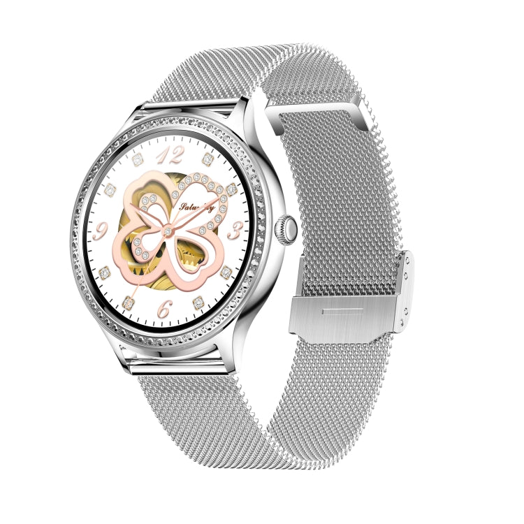 AK35 1.32 inch IPS Color Screen Smart Watch, Support Sleep Monitoring/Blood Oxygen Monitoring(Silver Steel Watch Band) - Smart Wear by buy2fix | Online Shopping UK | buy2fix