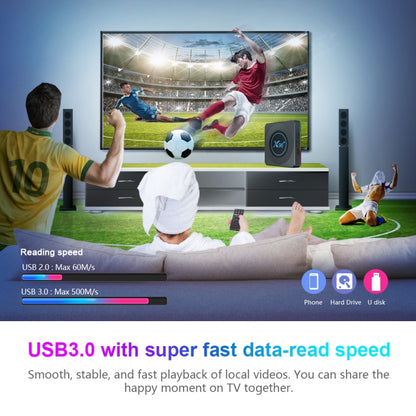 X96 X4 8K Smart TV BOX Android 11.0 Media Player, Amlogic S905X4 Quad Core ARM Cortex A55, RAM: 2GB, ROM: 16GB, Plug Type:UK Plug - Consumer Electronics by buy2fix | Online Shopping UK | buy2fix