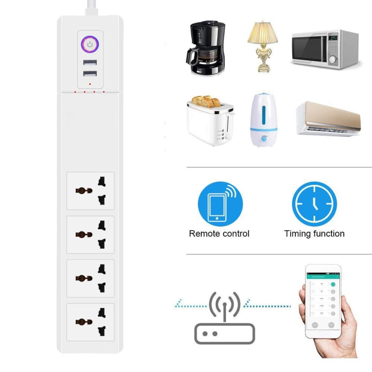 ZigBee 16A SM-SO306-M 4 Holes + 2 USB Multi-purpose Smart Power Strip(US Plug) - Consumer Electronics by buy2fix | Online Shopping UK | buy2fix