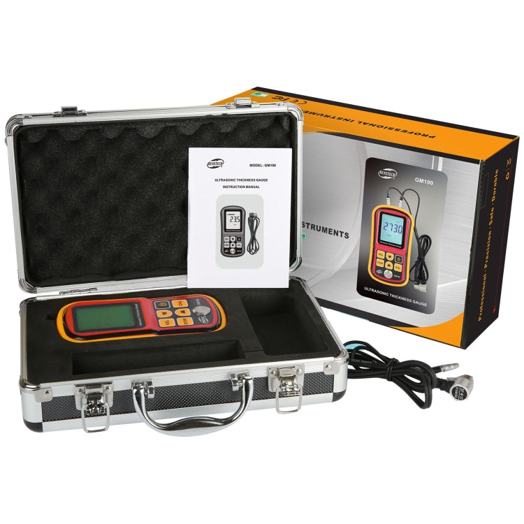 BENETECH GM-100 Ultrasonic Thickness Meter Tester Gauge Velocity 1.2~225mm(Aluminum Box Version) - Consumer Electronics by BENETECH | Online Shopping UK | buy2fix