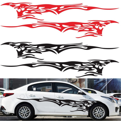 2 PCS/Set D-144 Fire Element Pattern Car Modified Decorative Sticker(White) - In Car by buy2fix | Online Shopping UK | buy2fix