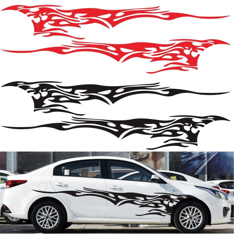 2 PCS/Set D-144 Fire Element Pattern Car Modified Decorative Sticker(Red) - In Car by buy2fix | Online Shopping UK | buy2fix