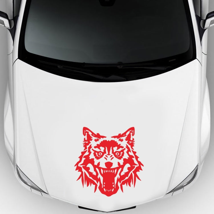 2 PCS/Set D-218 Wolf Totem Pattern Car Modified Decorative Sticker(Red) - In Car by buy2fix | Online Shopping UK | buy2fix
