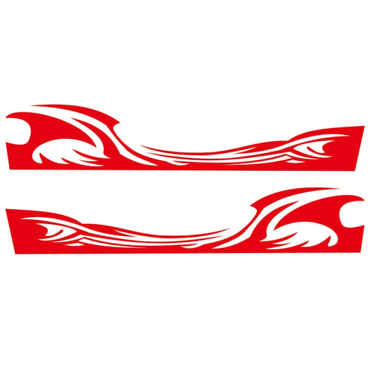 2 PCS/Set D-467 Waves Pattern Car Modified Decorative Sticker(Red) - In Car by buy2fix | Online Shopping UK | buy2fix