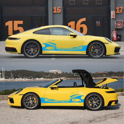 2 PCS/Set D-467 Waves Pattern Car Modified Decorative Sticker(Blue) - In Car by buy2fix | Online Shopping UK | buy2fix