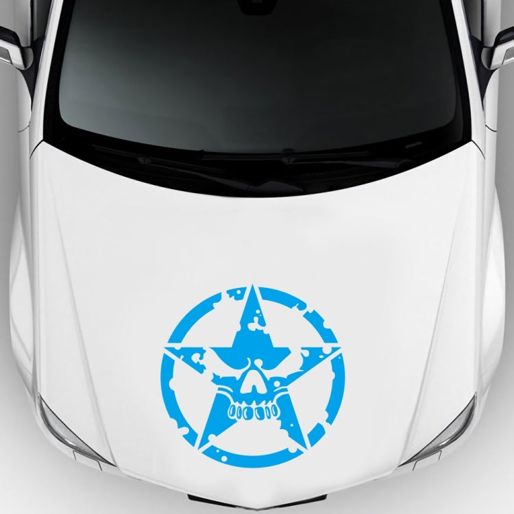 D-520 Star Pattern Car Modified Hood Decorative Sticker(Blue) - In Car by buy2fix | Online Shopping UK | buy2fix
