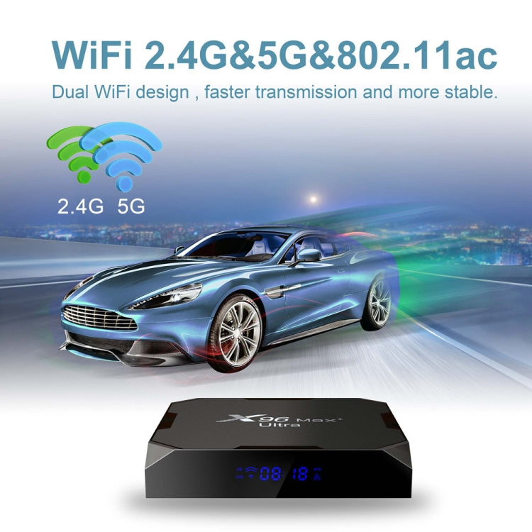 X96 Max+ Ultra 4GB+64GB Amlogic S905X4 8K Smart TV BOX Android 11.0 Media Player, Plug Type:AU Plug - Others by buy2fix | Online Shopping UK | buy2fix