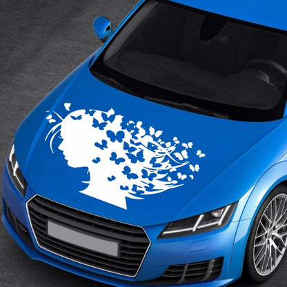 D-956 Butterfly Girl Pattern Car Modified Decorative Sticker(White) - In Car by buy2fix | Online Shopping UK | buy2fix