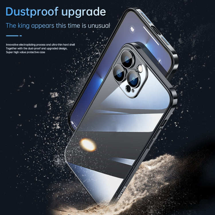 For iPhone 12 Pro SULADA JINGJIA Series Lens Protector PC Phone Case(Silver) - iPhone 12 / 12 Pro Cases by SULADA | Online Shopping UK | buy2fix