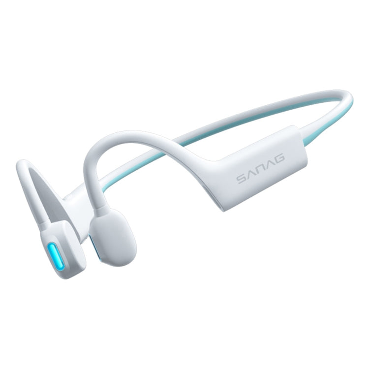 Sanag A7S Bone Conduction Portable Sports Bluetooth Headset(White Blue) - Sport Earphone by Sanag | Online Shopping UK | buy2fix