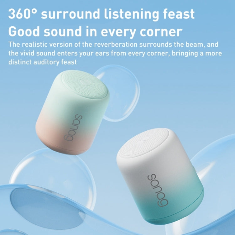 Sanag X6S Outdoor Portable Mini Gradient Bluetooth Speaker(Green Pink) - Mini Speaker by Sanag | Online Shopping UK | buy2fix