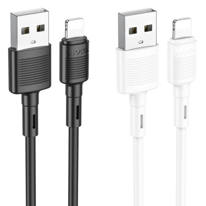 hoco X83 2.4A USB to 8 Pin Victory Charging Data Cable，Length：1m(White) - Normal Style Cable by hoco | Online Shopping UK | buy2fix