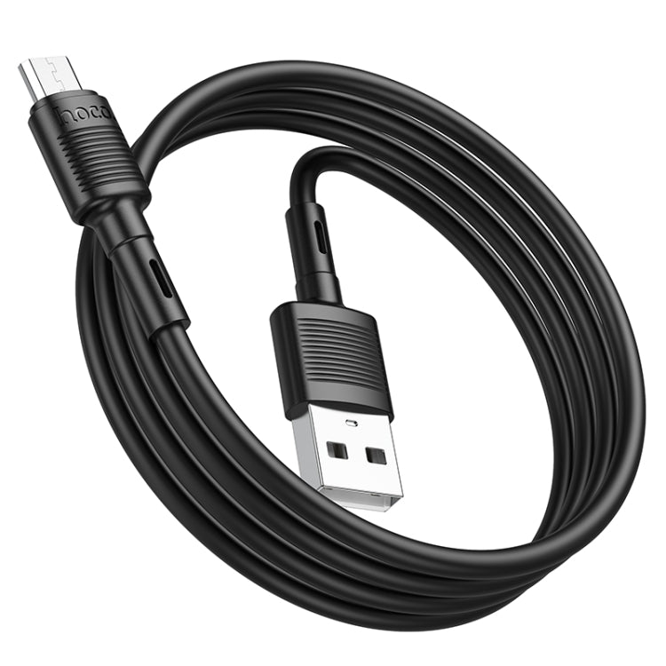 hoco X83 2.4A USB to Micro USB Victory Charging Data Cable，Length：1m(Black) -  by hoco | Online Shopping UK | buy2fix