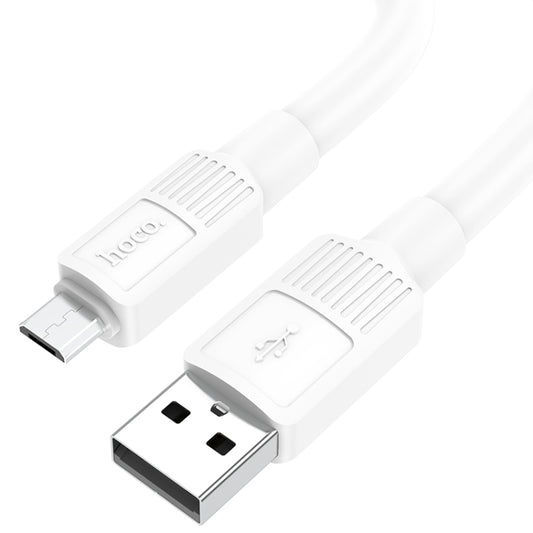 hoco X84 2.4A USB to Micro USB Solid Charging Data Cable，Length：1m(White) -  by hoco | Online Shopping UK | buy2fix