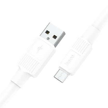 hoco X84 2.4A USB to Micro USB Solid Charging Data Cable，Length：1m(White) -  by hoco | Online Shopping UK | buy2fix