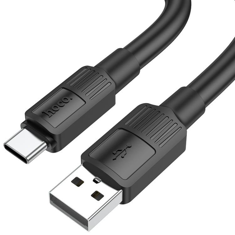 hoco X84 3A USB to USB-C / Type-C Solid Charging Data Cable，Length：1m(Black) -  by hoco | Online Shopping UK | buy2fix