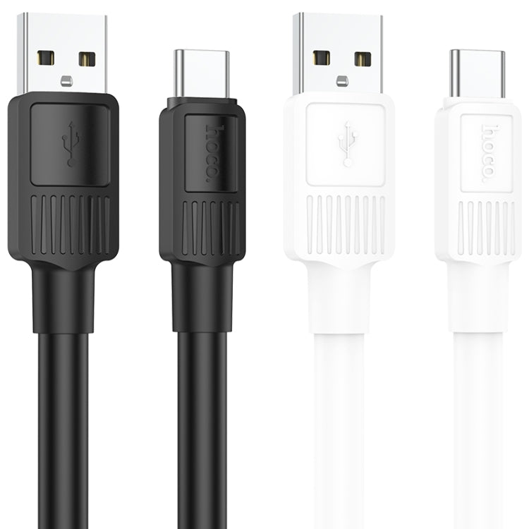hoco X84 3A USB to USB-C / Type-C Solid Charging Data Cable，Length：1m(White) -  by hoco | Online Shopping UK | buy2fix
