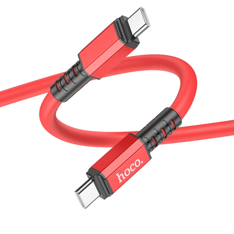 hoco X85 60W USB-C / Type-C to USB-C / Type-C Strength Charging Data Cable，Length：1m(Red) -  by hoco | Online Shopping UK | buy2fix