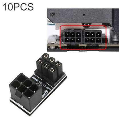 10 PCS ATX 8Pin Female to 8Pin Male 180 Degree Angled Adapter , Model: PH36B - Others by buy2fix | Online Shopping UK | buy2fix