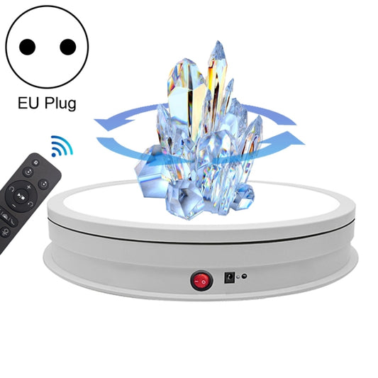 42cm LED Light Electric Rotating Display Stand Turntable, Power Plug:EU Plug(White) - Camera Accessories by buy2fix | Online Shopping UK | buy2fix