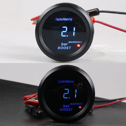 Car Modified 12V Universal 52mm Blue Light Digital Display Meter, Style:Turbo Boost Gauge BAR - In Car by buy2fix | Online Shopping UK | buy2fix