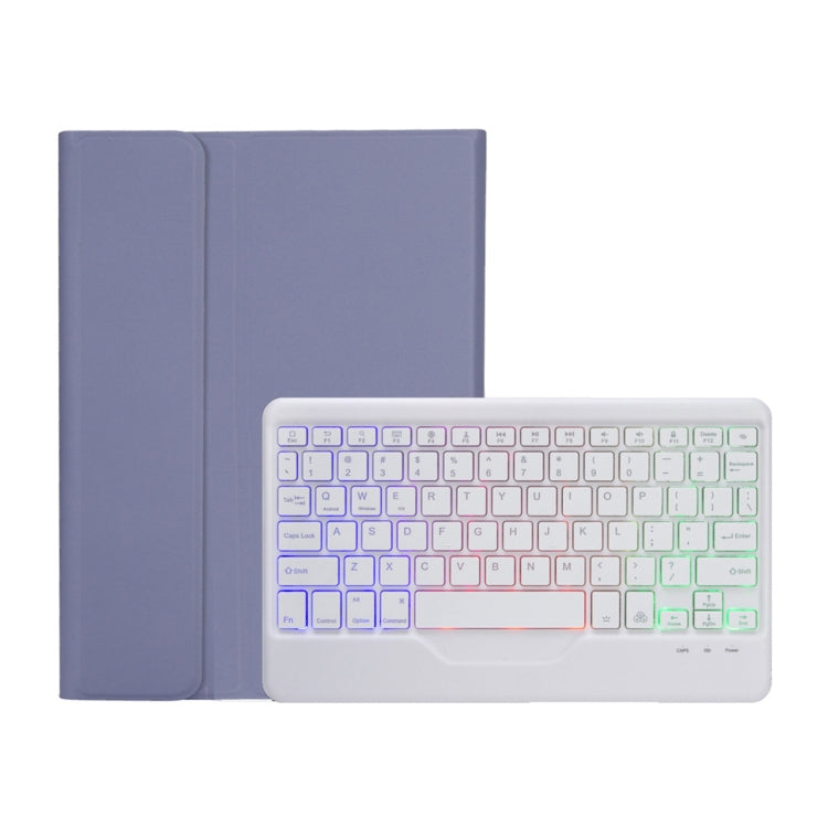 OP11-BS Lambskin Texture Ultra-thin Bluetooth Keyboard Leather Case with Backlight For OPPO Pad 11 inch(Purple) - Others Keyboard by buy2fix | Online Shopping UK | buy2fix