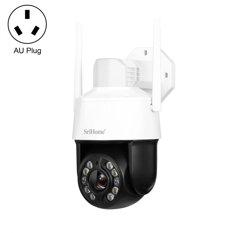 SriHome SH041 5.0MP 20X Optical Zoom 2.4G/5G WiFi Waterproof AI Auto Tracking H.265 Video Surveillance, Plug Type:AU Plug(White) - Security by buy2fix | Online Shopping UK | buy2fix