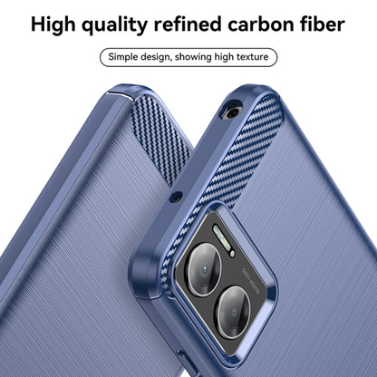 For Xiaomi Redmi 10 Prime+ 5G Brushed Texture Carbon Fiber TPU Case(Blue) - Xiaomi Accessories by buy2fix | Online Shopping UK | buy2fix