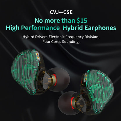 CVJ-CSE Ring Iron Hybrid Music Running Sports In-Ear Wired Headphone, Style:With Mic(Green) - In Ear Wired Earphone by CVJ | Online Shopping UK | buy2fix