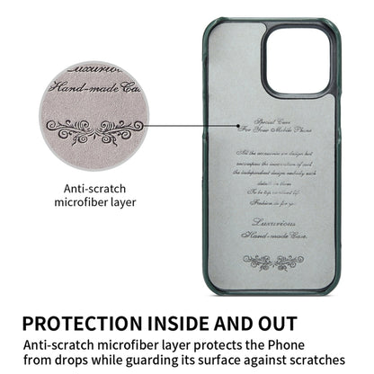 For iPhone 14 Pro Fierre Shann Oil Wax Texture Genuine Leather Back Case(Black) - iPhone 14 Pro Cases by FIERRE SHANN | Online Shopping UK | buy2fix