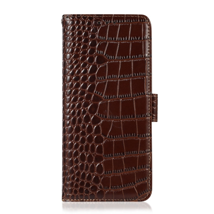 For Nokia G400 Crocodile Top Layer Cowhide Leather Phone Case(Brown) - Nokia Cases by buy2fix | Online Shopping UK | buy2fix