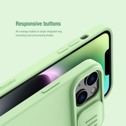 For iPhone 14 NILLKIN CamShield Liquid Silicone Phone Case(Green) - iPhone 14 Cases by NILLKIN | Online Shopping UK | buy2fix