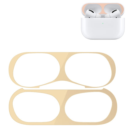 For Apple AirPods Pro 2 Wireless Earphone Protective Case Metal Sticker(Gold) - Protective Sticker by buy2fix | Online Shopping UK | buy2fix