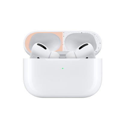 For Apple AirPods Pro 2 Wireless Earphone Protective Case Metal Sticker(Flesh Color) - Protective Sticker by buy2fix | Online Shopping UK | buy2fix