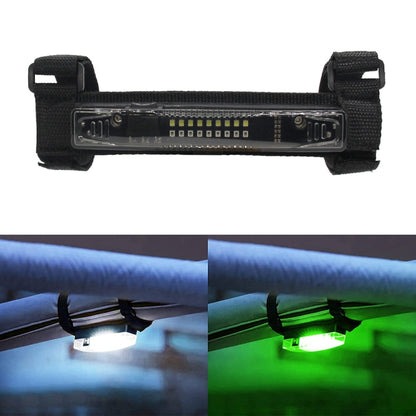 For UTV ATV Polaris RZR Golf Cart Motorcycle Two-color LED Guard Bar Light, Shell Color:Smoked(White + Green) - In Car by buy2fix | Online Shopping UK | buy2fix