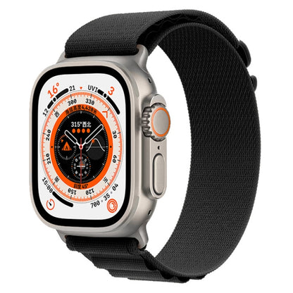 For Apple Watch Ultra 49mm Nylon Watch Band(Black) - Smart Wear by buy2fix | Online Shopping UK | buy2fix