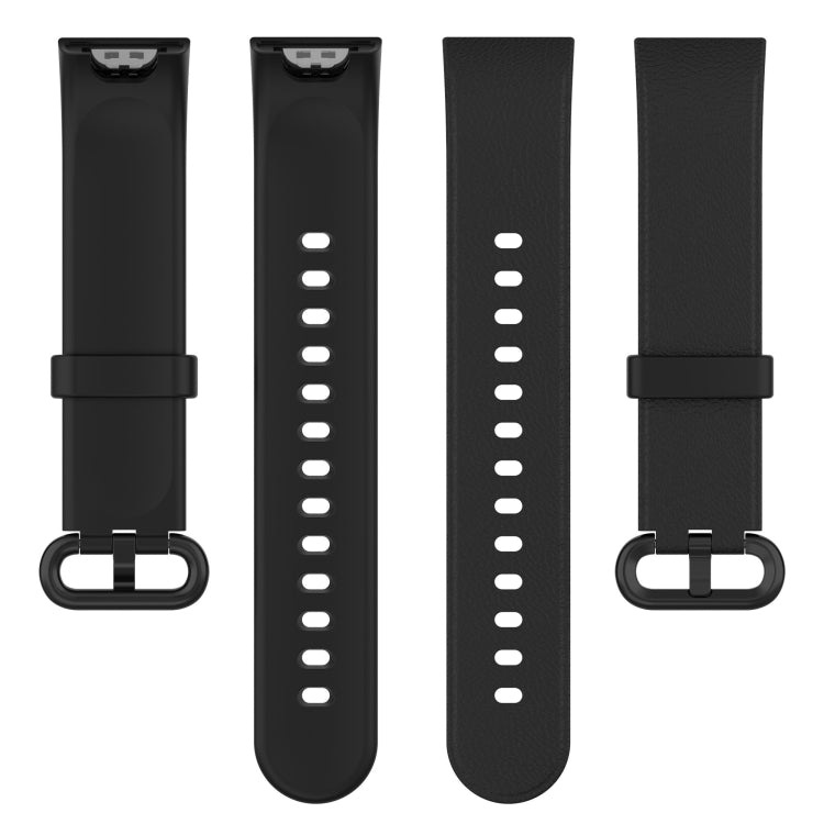 For Xiaomi MI Watch Lite / Redmi Watch Litchi Texture Leather Watch Band(Black) - Watch Bands by buy2fix | Online Shopping UK | buy2fix
