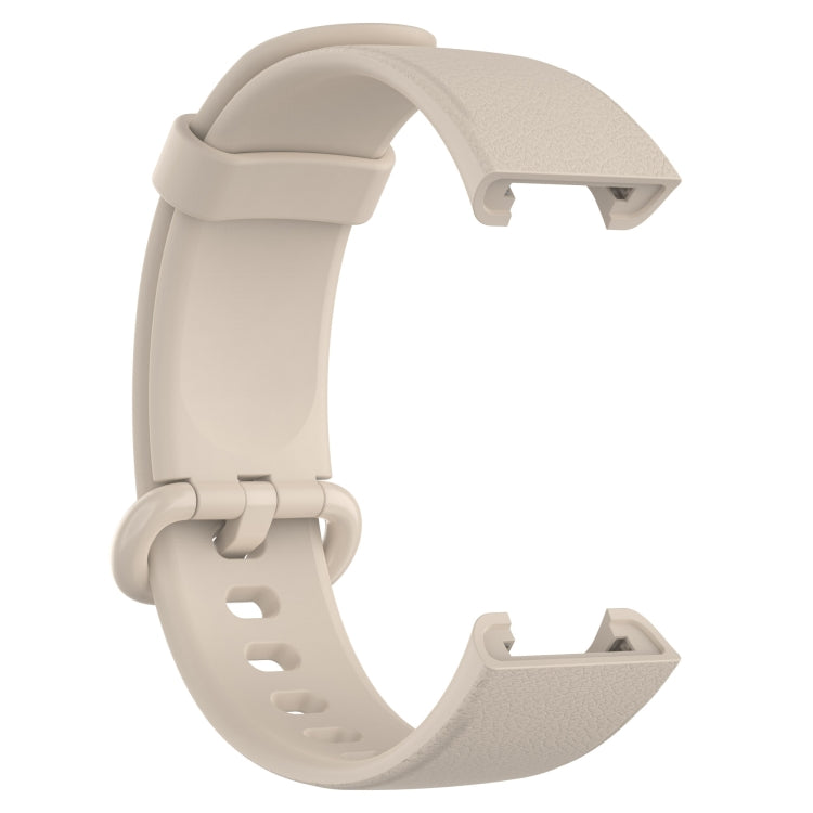 For Xiaomi MI Watch Lite / Redmi Watch Litchi Texture Leather Watch Band(Ivory White) - Watch Bands by buy2fix | Online Shopping UK | buy2fix