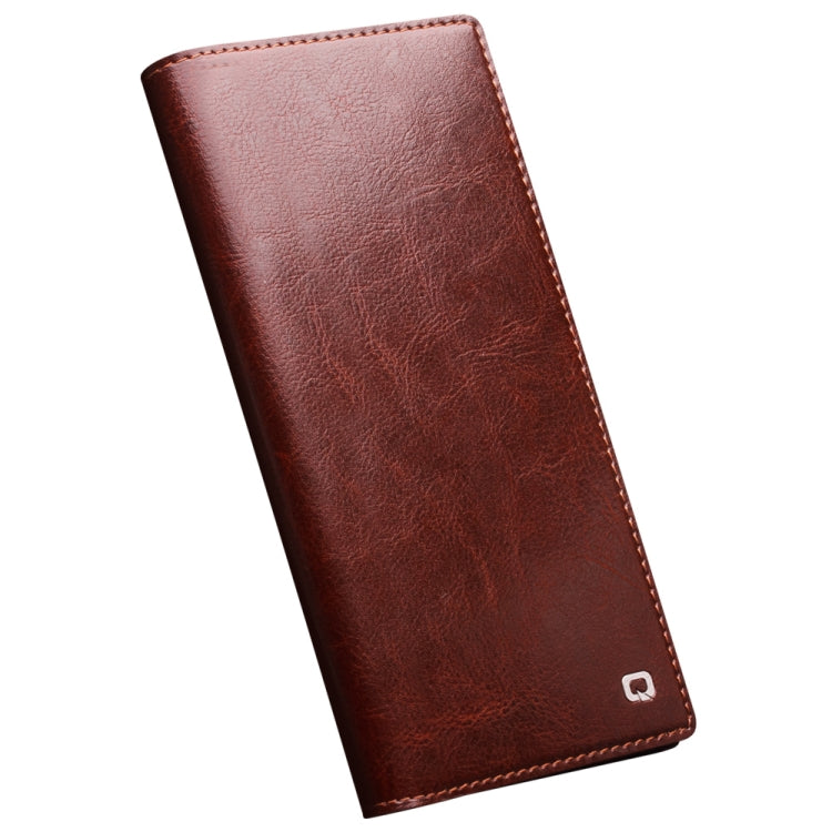 For Samsung Galaxy S22 Ultra 5G QIALINO Genuine Leather Phone Case(Brown) - Galaxy S22+ 5G Cases by QIALINO | Online Shopping UK | buy2fix