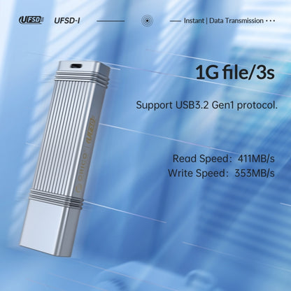 ORICO UFS Flash Drive, Read: 411MB/s, Write: 353MB/s, Memory:512GB, Port:USB-A(Silver) - USB Flash Drives by ORICO | Online Shopping UK | buy2fix