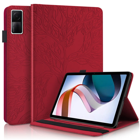 For Xiaomi Redmi Pad 10.61 Life Tree Series Horizontal Flip Leather Case with Holder(Red) - Mobile Accessories by buy2fix | Online Shopping UK | buy2fix