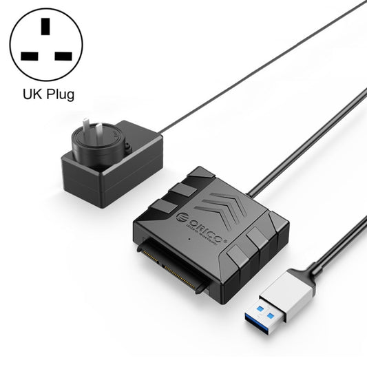 ORICO UTS1 USB 3.0 2.5-inch SATA HDD Adapter with 12V 2A Power Adapter, Cable Length:1m(UK Plug) - USB to IDE / SATA by ORICO | Online Shopping UK | buy2fix